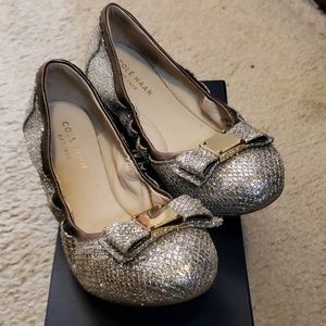 Cole Haan Glitter Tali Bow Ballet Flats